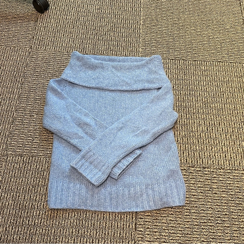 Light Blue Anthropologie Cashmere Blend Oversized Sweater — Size L